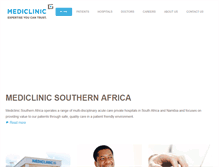 Tablet Screenshot of m.mediclinic.co.za
