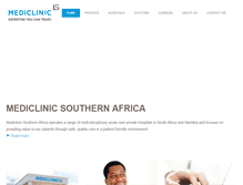 Tablet Screenshot of mediclinic.co.za